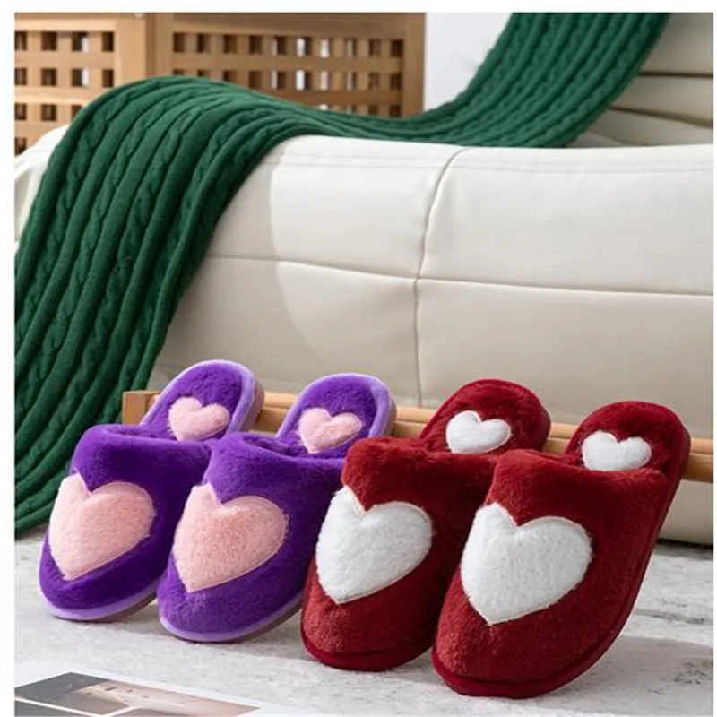 

2024 Winter Shoes For Women Fur Slippers House Couples Men Fluffy Slides Autumn Warm Plush Slipper Bedroom Ladies Cotton Shoes