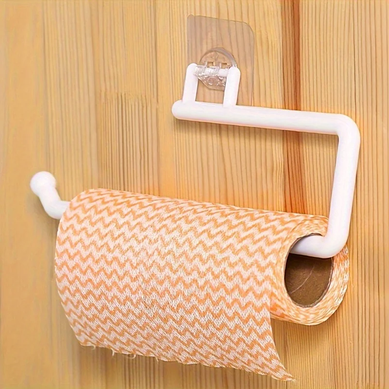 Kitchen multifunctional tissue rack hanging upside down bathroom non perforated cloth towel rack