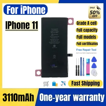 Batteria di ricambio di alta qualità per iPhone 11 (modelli A2221/A2111/A2223) - Celle di grado A con strumenti inclusi