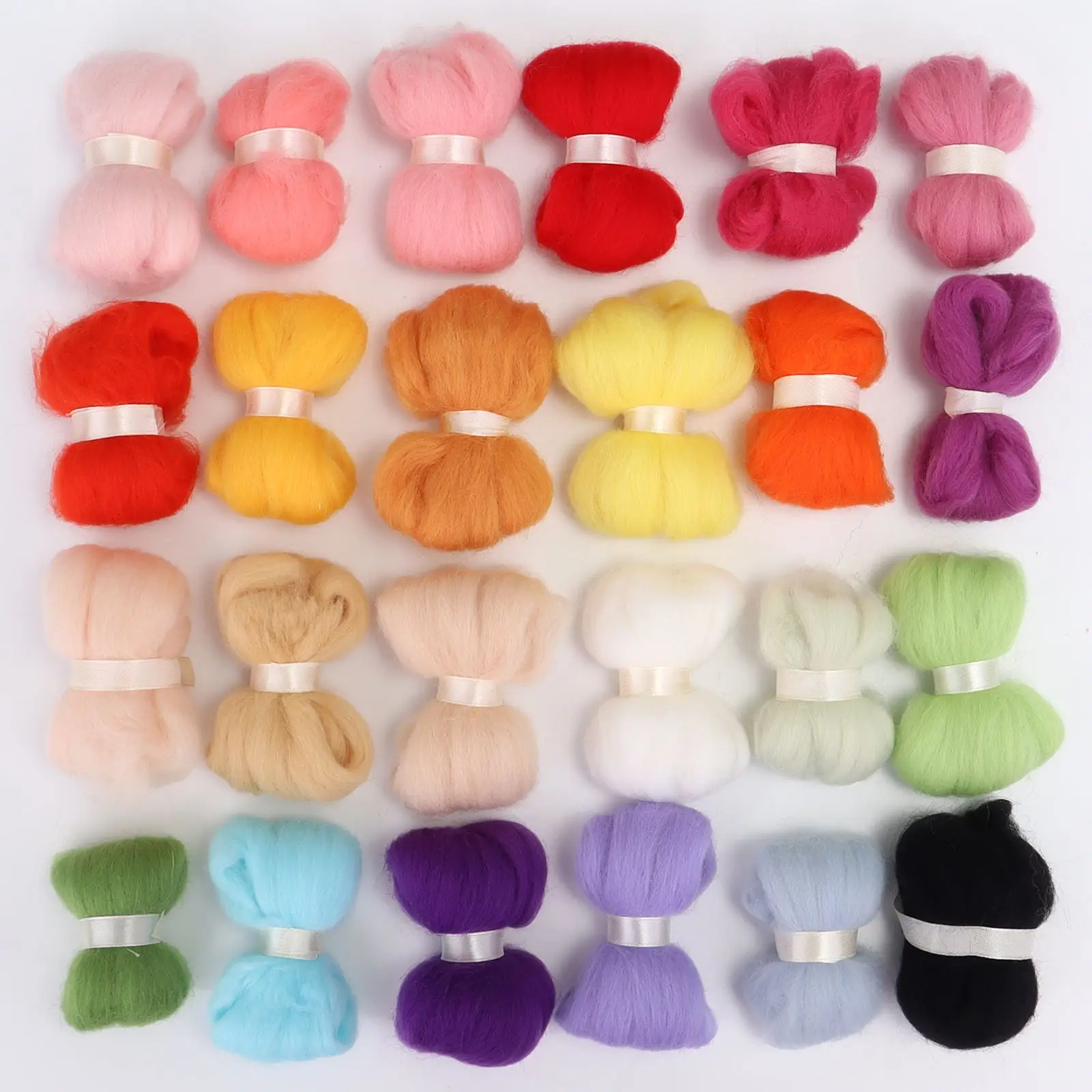 Wool Felting Kit 5g/Bag Multicolor Wool Felting DIY Cactus Ornament Felt Toys Craft Basic Materials Sheep Wool Felting Handmade Poke Tools Wool Felting Kit Needle Felt Kit Needle Felting Wool Wool Felting Needles Needle Felting Mat Wool Felt Accessories