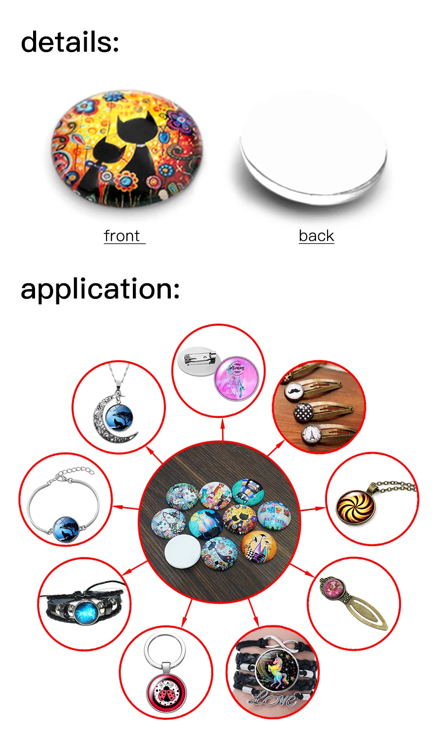 New Cute Footprints Love Cat Dog 10pcs mix 12mm/18mm/20mm/25mm Round photo glass cabochon demo flat back Making findings