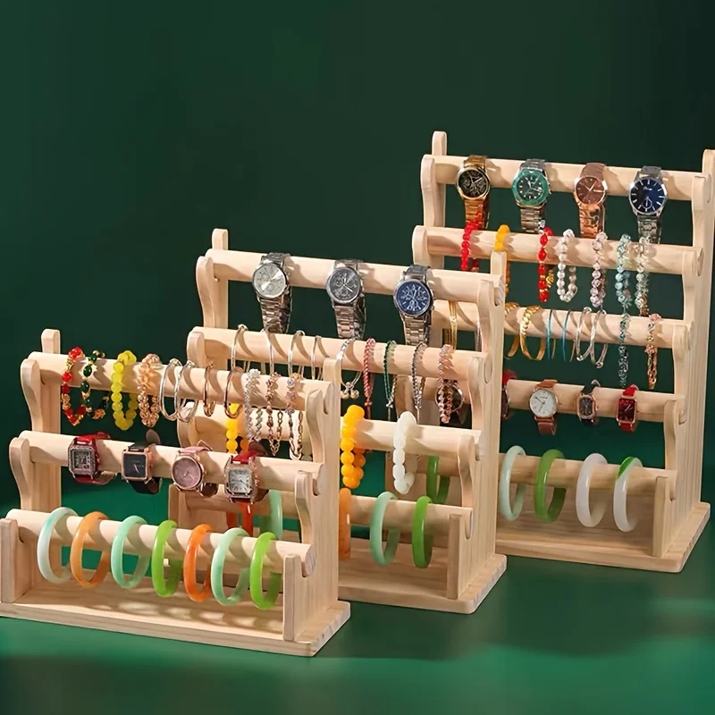 Solid wood bracelet display frame bracelet frame jewelry frame watch frame jewelry frame hair ring head rope storage rack 2