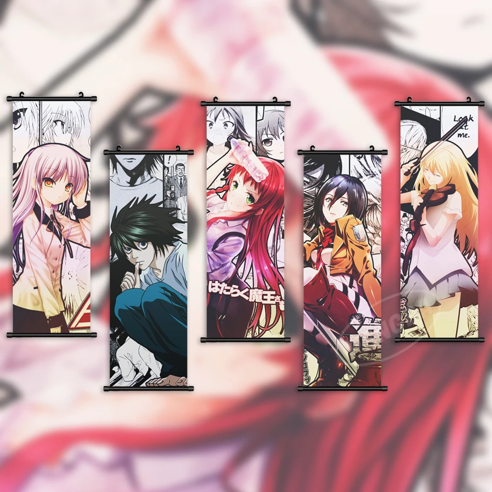 

Print Canvas Haikyuu Poster Shoyo Hinata Home Decor Mural Another Wall Artwork Misaki Mei Picture Anime Scroll Hanging Painting