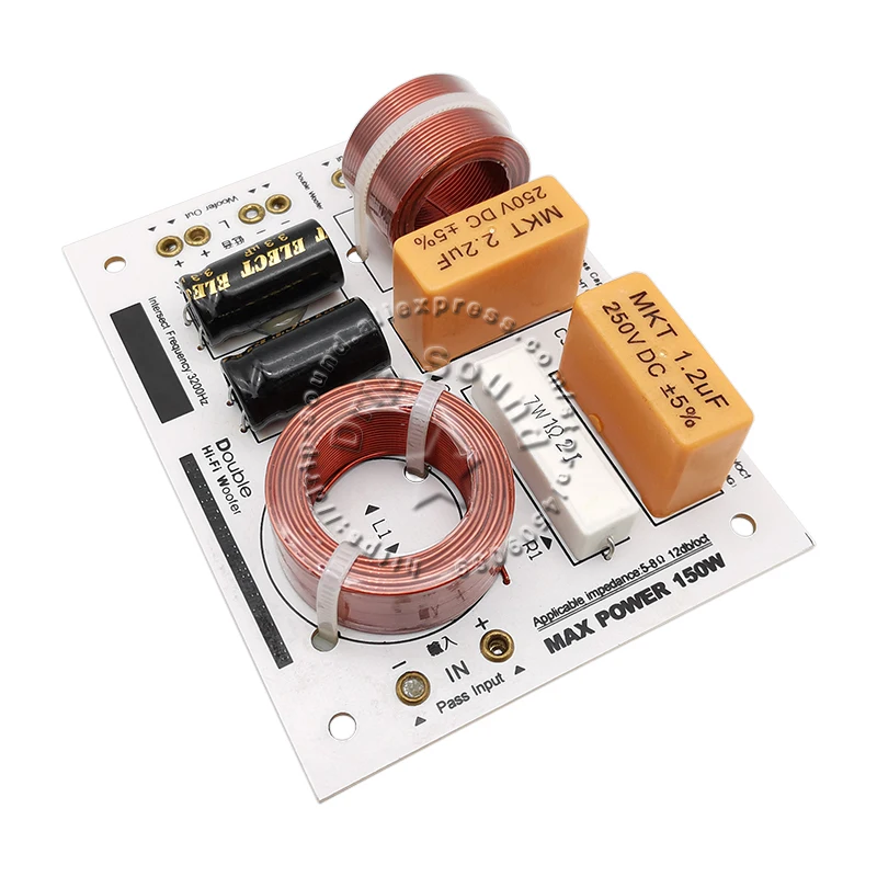 2pcs 2 웨이 3 유닛 더블베이스 150W KASUN L-660C Hi-Fi 오디오 스피커 주파수 분배기 크로스 오버 필터