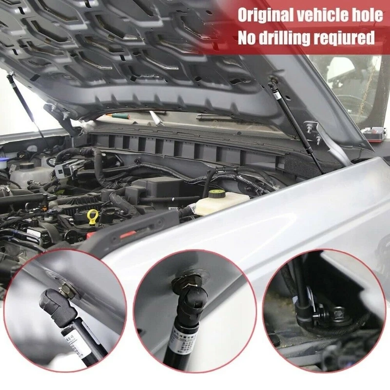 2 pcs/set Car Hood Lift Supports Supports Spring Dampers Fit For Ford Bronco 2021 2022