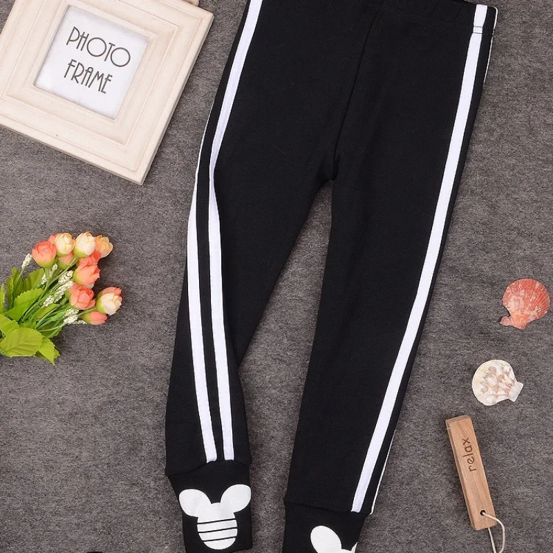 Girls Pants Girls Trousers Kids Pants Spring Autumn Girls Leggings Side Stripe Children Skinny