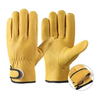 Work Gloves Sheepskin Leather Workers Work Welding Safety Protection Garden Sports Motorcycle Driver Wear-resistant Gloves 2