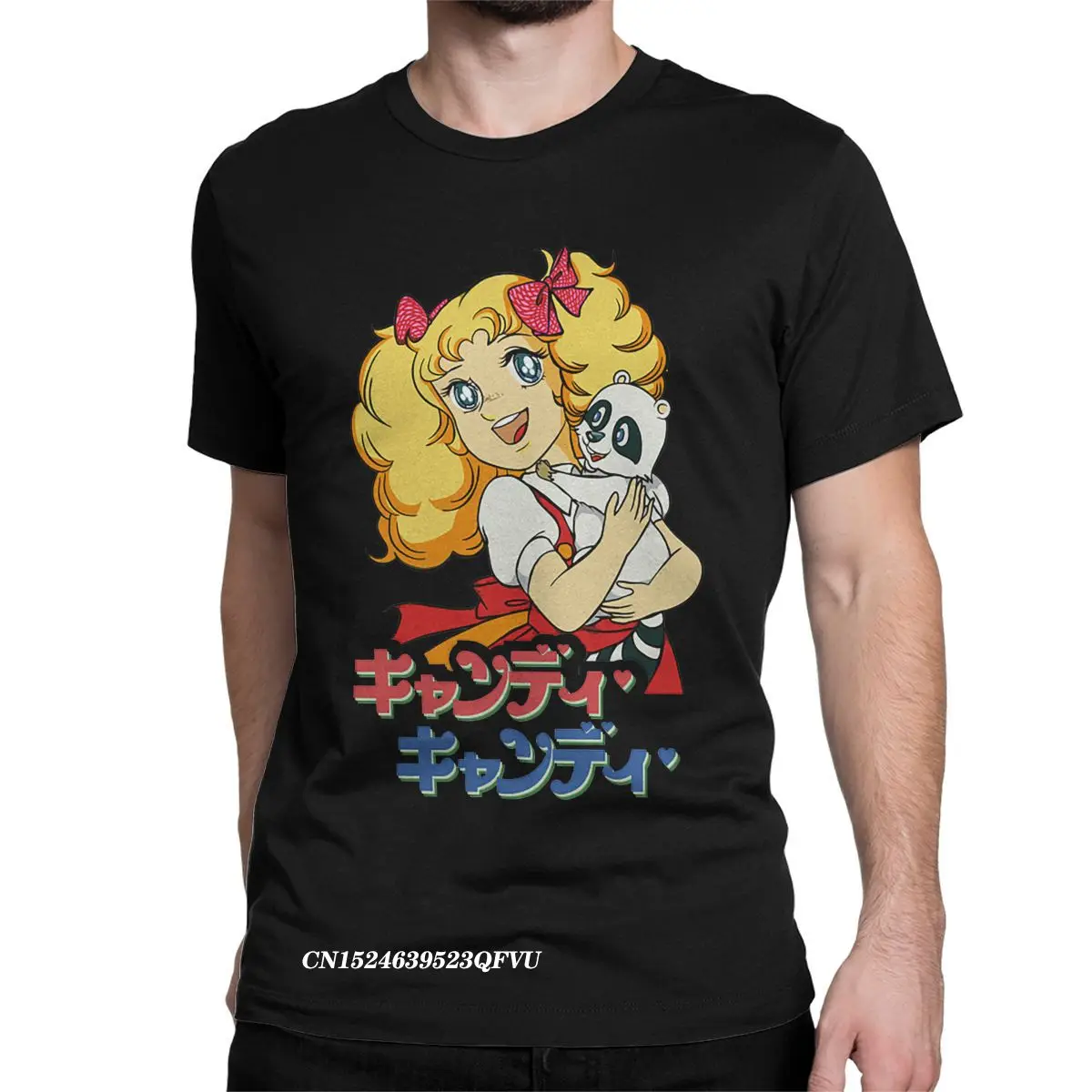 T-shirt en coton à col rond pour hommes et femmes, T-shirt Kawaii Manga, T-shirt Harajuku, Drôle, Bonbons, Anime des années 80, Taille Plus Y