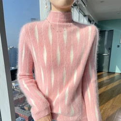 Semi-High-Necked Pullover Pure Sweater Women's Autumn And Winter New Thick Long-Sleeved Bottoming Knitted Cashmere Sweater