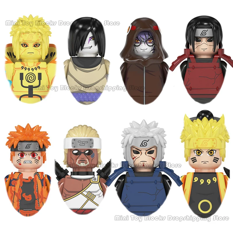 

WM6108 Narutos Block Building blocks hashirama tobirama minato kabuto killer bee mini action toy figures Assemble block kid gift