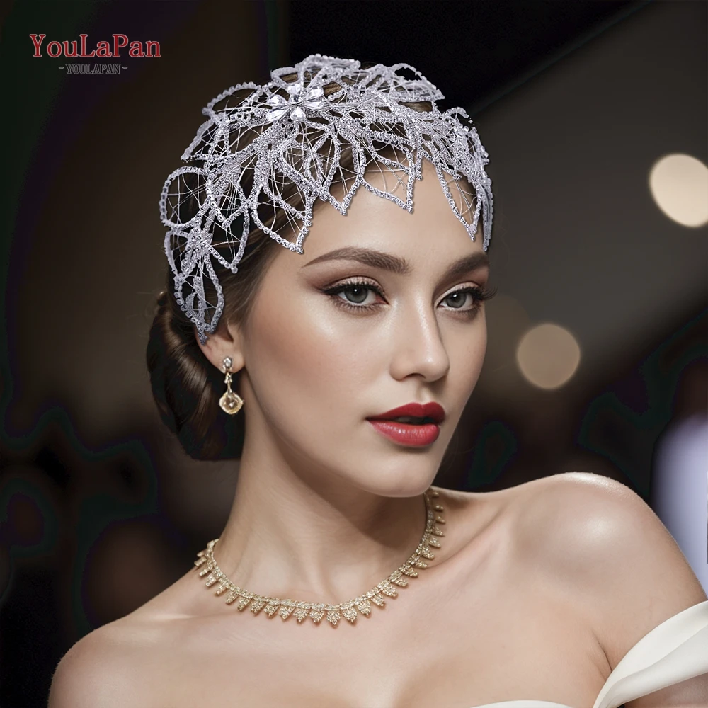 Bridal Hair Accessories TOPQUEEN Bridal Crown Rhinestone Women Headband Bride Headpiece Wedding Hair Jewelry Pageant Tiara Headdress HP256