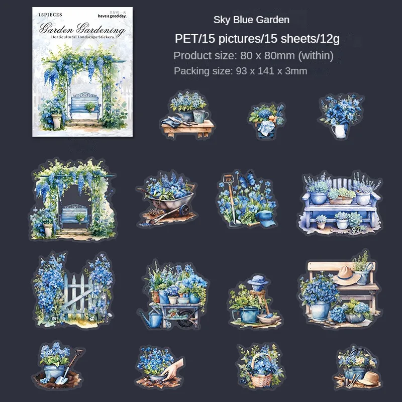 ตัวเลือกสินค้า สติกเกอร์ตกแต่งสวน 15 ชิ้น สร้างสรรค์ทิวทัศน์สวนของคุณ