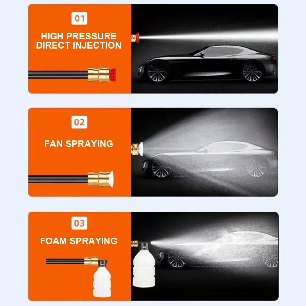 100W 30Bar Wireless Car Washer High Pressure Car Wash Water Gun 12000mAh Portable Car Washing Machine for 21V Makita Battery 2