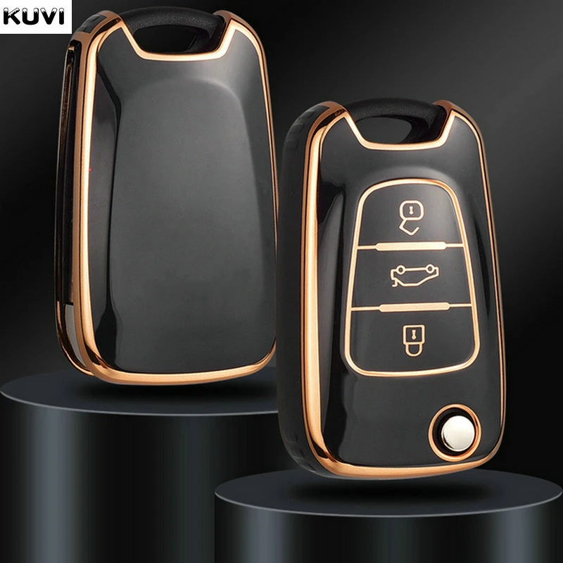 Key Case Cover For KIA Sportage Rio 3 Soul Optima Ceed Pro K5 K2 Pride For Hyundai i20 i30 ix20 ix25 ix35 Elantra Accent