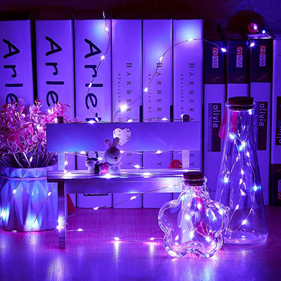 1/3/5/10/20pcs Wine Bottle Light With Cork LED String Lights Battery Fairy Lights Garland Christmas Wedding Party Bar Decoration