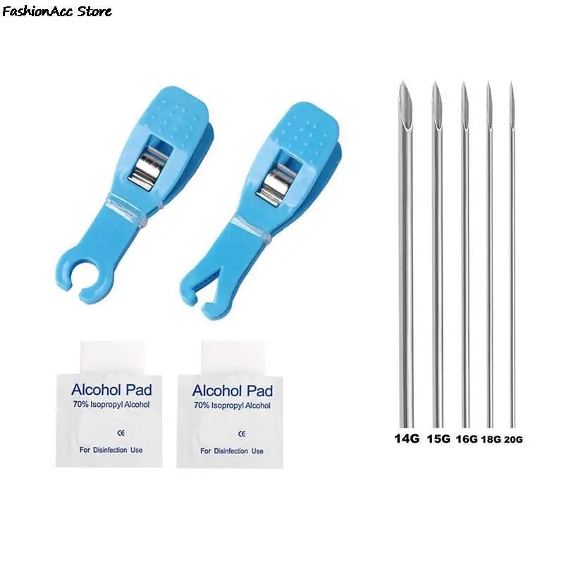 Disposable Sterile Body Piercing Needles Clamp Set Open Plastic Hemostatic Forceps Plier Tattoo