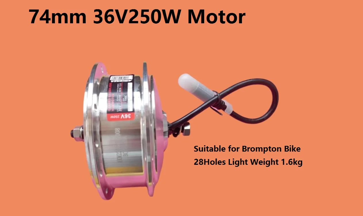 DIYHubMotor16inch349RimBrompton36V250WFrontHubMotorBrushless