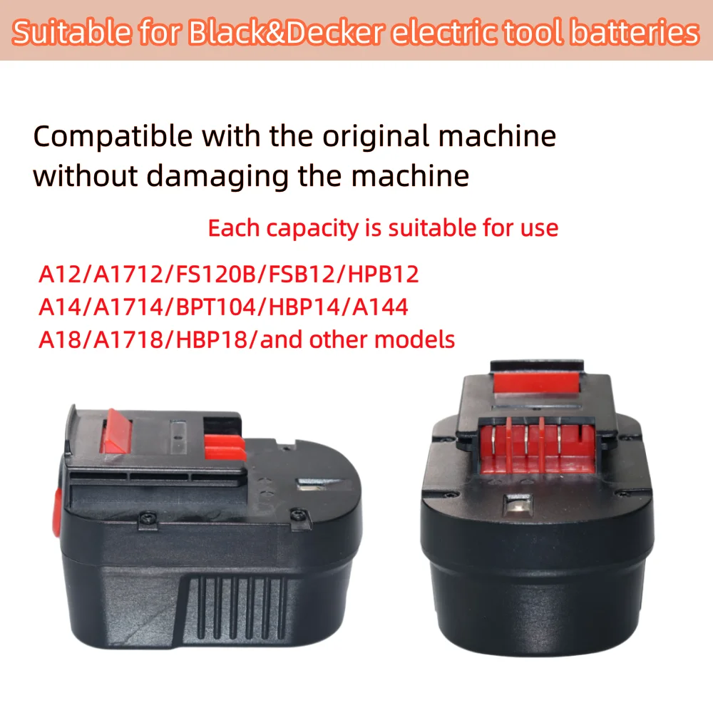 12V Tool Replacement Battery NI-MH 4000mAh/6000mAh Suitable For Black Decker  Tools HPB12 FSB12 FS120B Etc - AliExpress