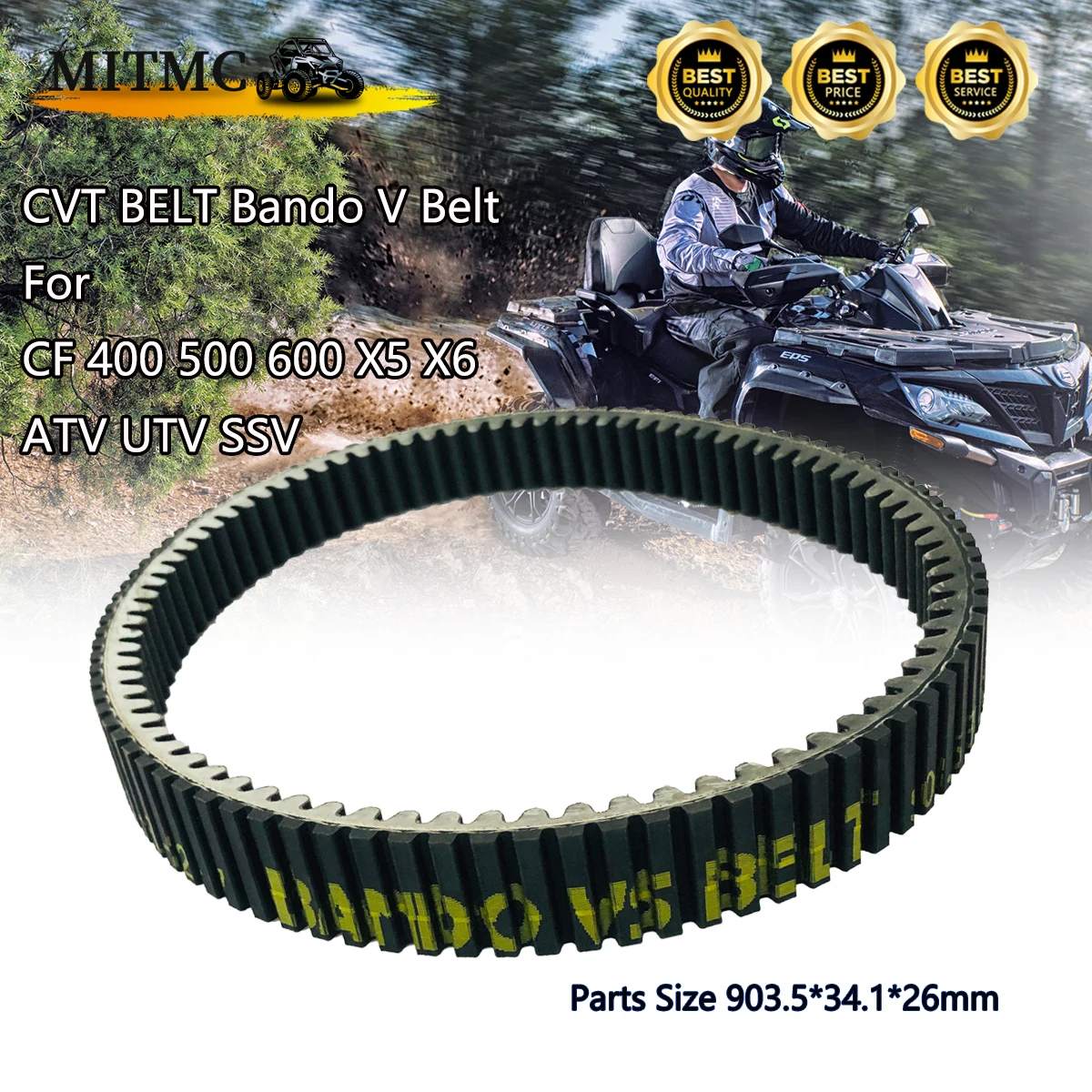 Original BANDO CVT BELT Bando V Belt For CF400 500 600 X5 X6 ATV