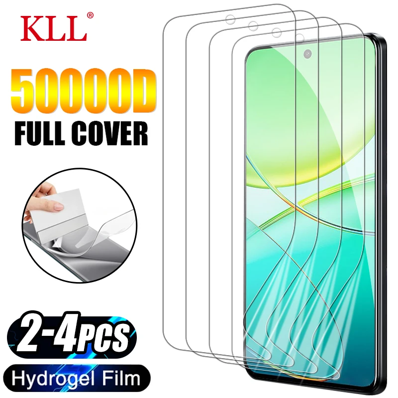 

2-4 шт., Гидрогелевая пленка для VIVO Y58 Y18 Y38 Y28 Y78 Y27 Y03 Y36 Y16 Y35 Y33S Y30 Y78 Plus V30 V40 SE