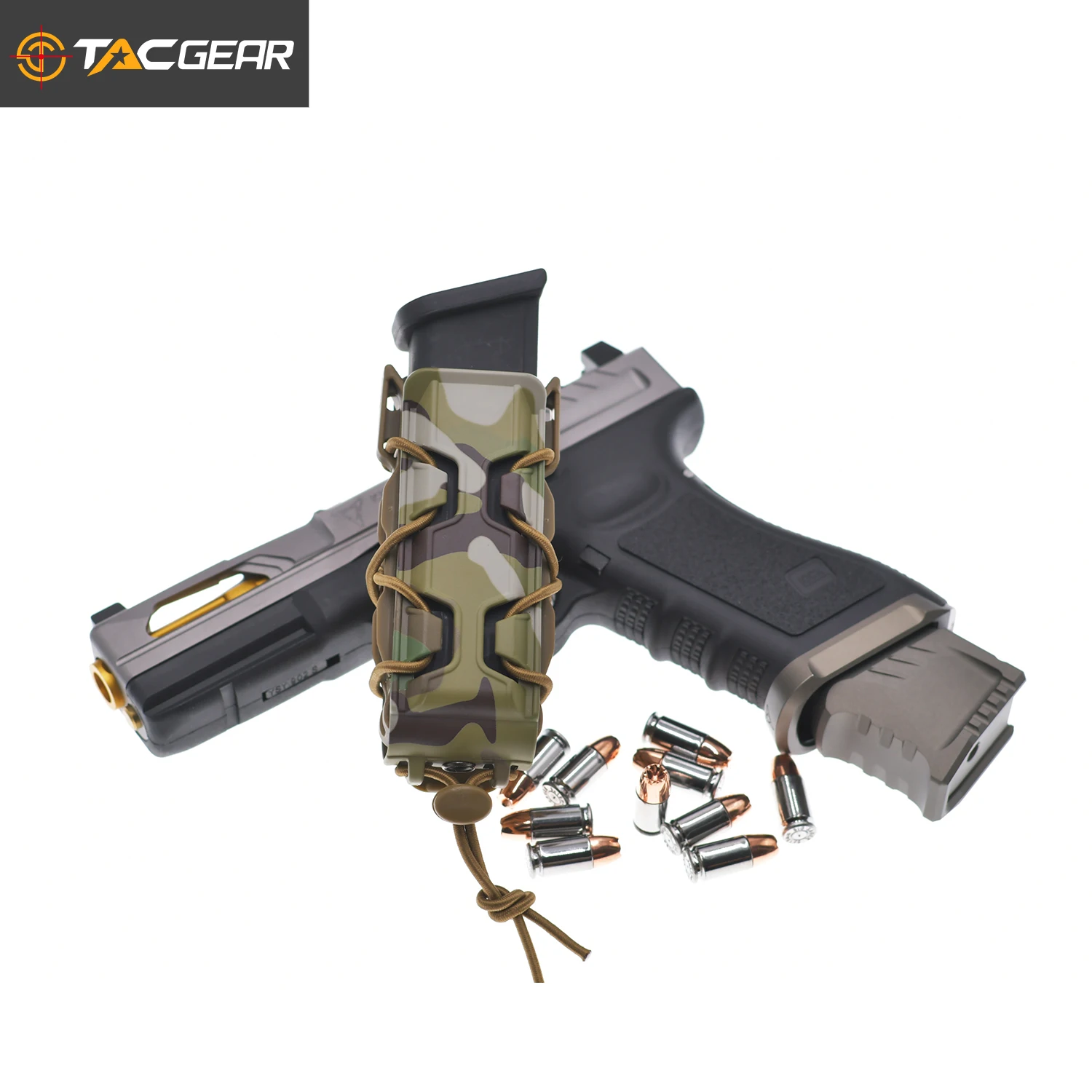 TACGEAR All Terrain Pistol Mag Pouch 9mm .40S&W .45ACP Magazine Pouch Airsoft EDC Flashlight Carrier Holder