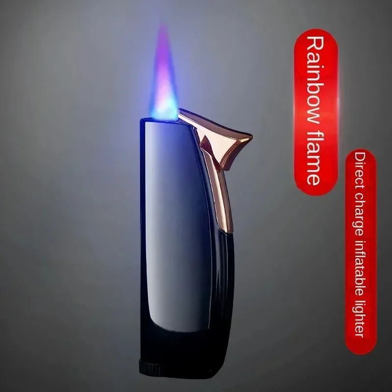 

Metal Windproof Inflatable Lighter, Direct Charge, Creative Red Pink Flame, Small Personalized Engraving, Gift for Boyfriend