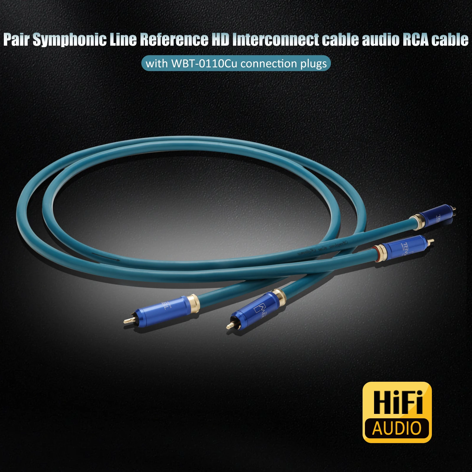 

HiFi Audio OCC Copper Cable Symphonic Line Reference HD Interconnect Cable Speaker Cable with Gold Plated WBT-0110Cu Connecttor
