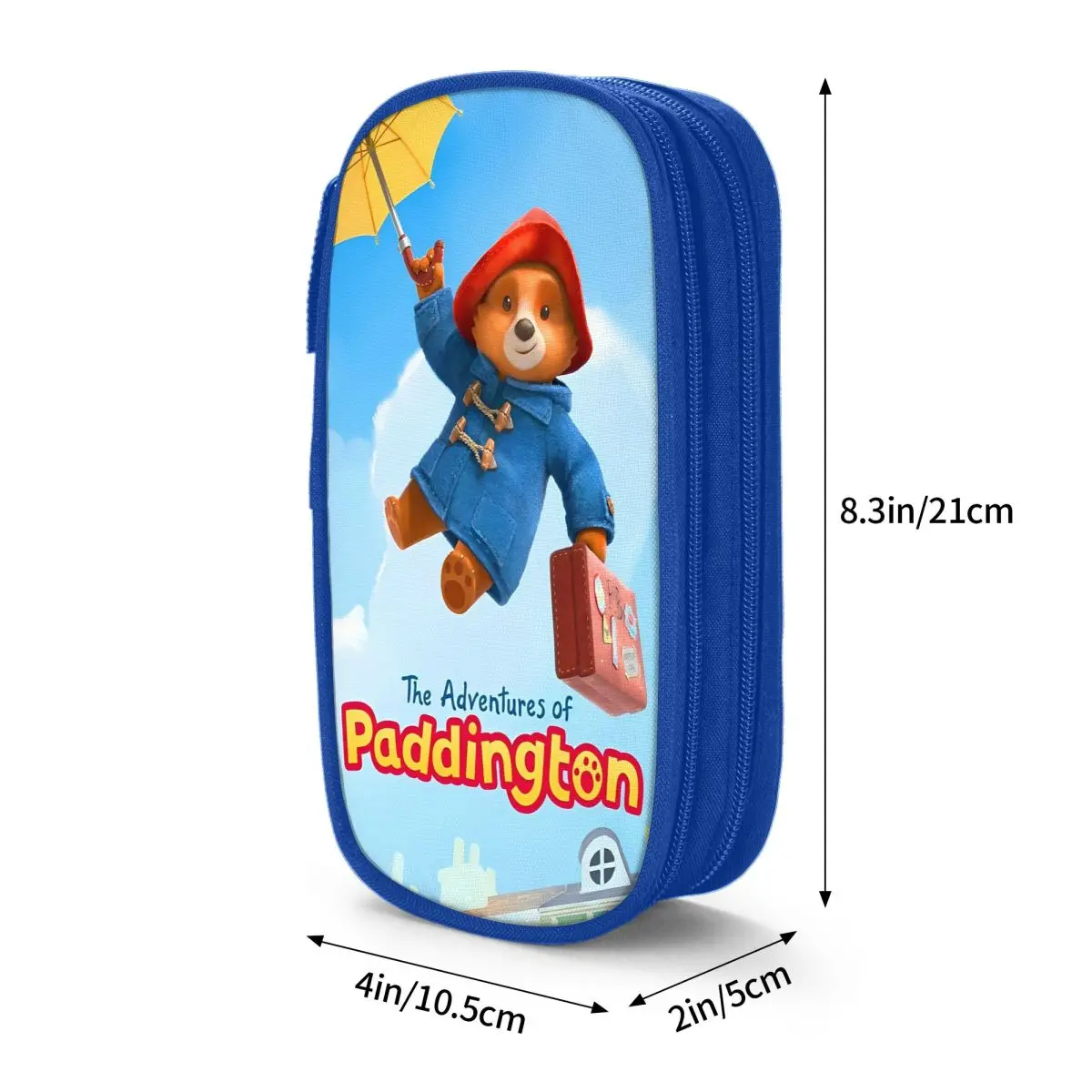 Paddington Brown Bear Pencil Case Creative Cartoon Movie Pen Holder Bag for Student Large Storage Office Gifts Pencilcases