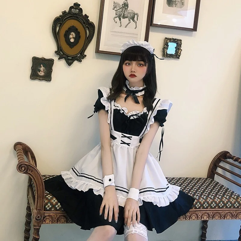 

2022 Lolita Maid Costume Japanese Dress Fashion Anime Kawaii Girl Cute Lovely Sweet Costumes For Women Carnival Perform Clothing