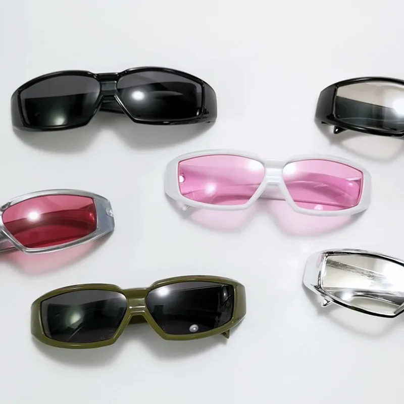 Y2Kサングラス シルバー/ブラック Amazon | knliwkm スポーツ ラップアラウンドサングラス