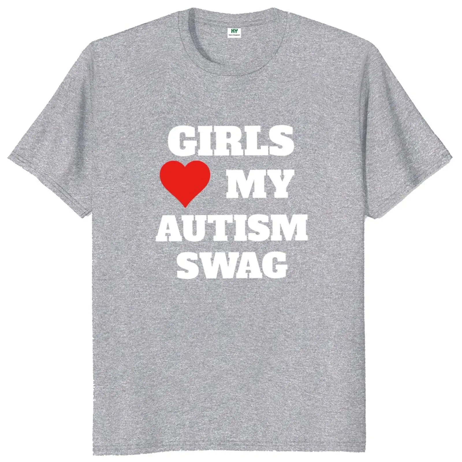 Girls Love My Autism Swag T Shirt Funny Autistic Introverts Gift T-shirt 100% Cotton Casual Y2k Unisex Tee Tops EU Size