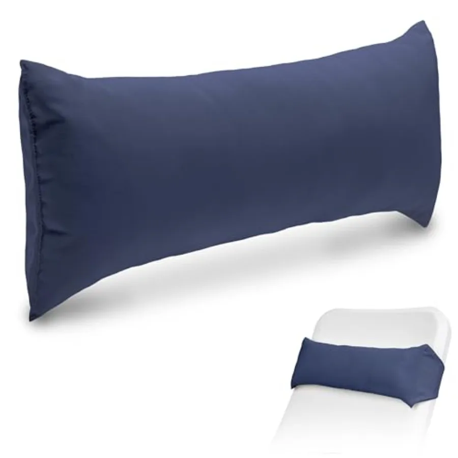 Coast Modern Outdoor Lounge Chair Pillow with Strap - Waterproof Headrest Pillow for Pool Lounger and Patio Chaise Cushions