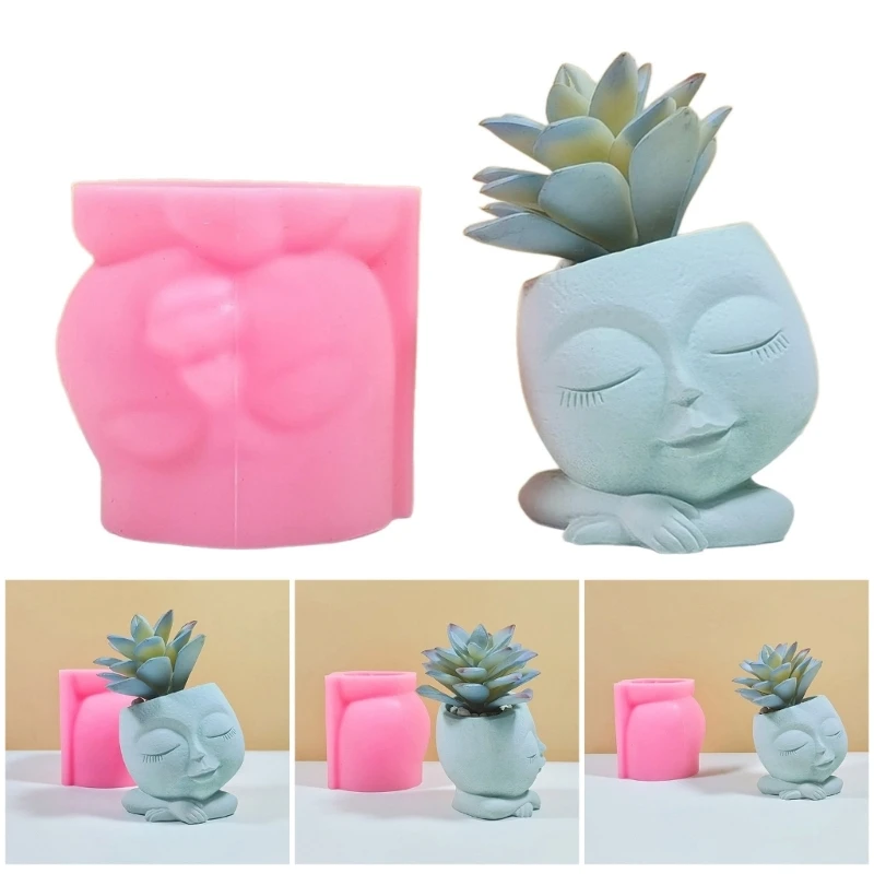 

Vase Molds Human Face Shaped Container Molds Epoxy Resin Molds Pen Storage Molds