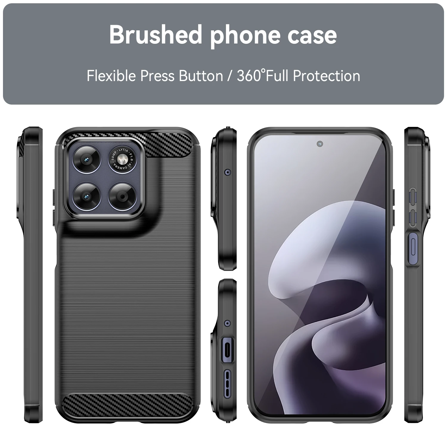 Carbon Fiber Brushed Texture Phone Case