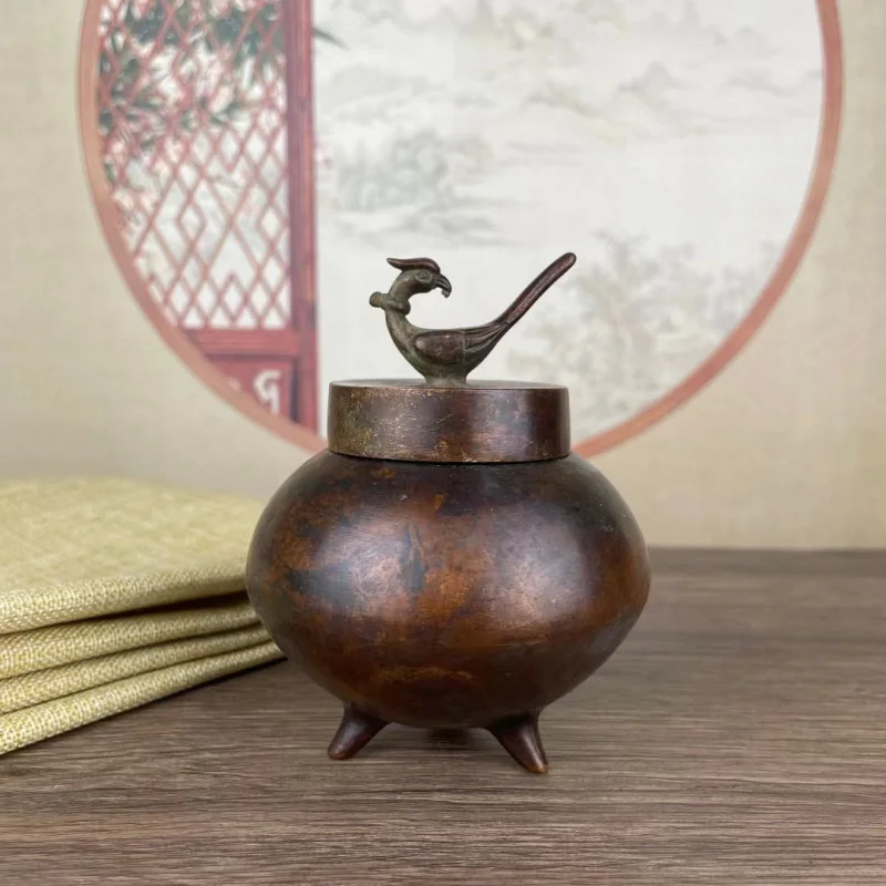 

Brass Incense Burner Incense Channel Buddha Supplies Brass Bird Cover Stove Wedding Brow Incense Burner Crafts Ornaments