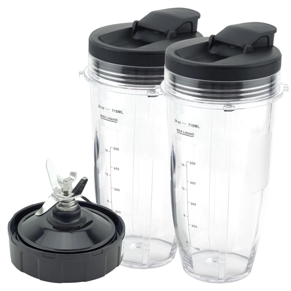 Liquidificador para Ninja Copos com Tampas para ir Lâmina Extratora de Altas Auto iq 24oz