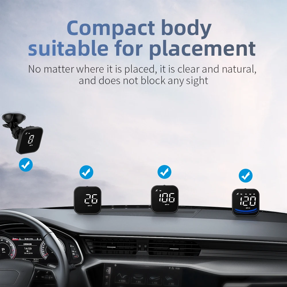 G4 Auto HUD GPS Head Up Display tachimetro per proiettore per Auto con bussola allarme di sicurezza accessori elettronici per Auto - immagine 5