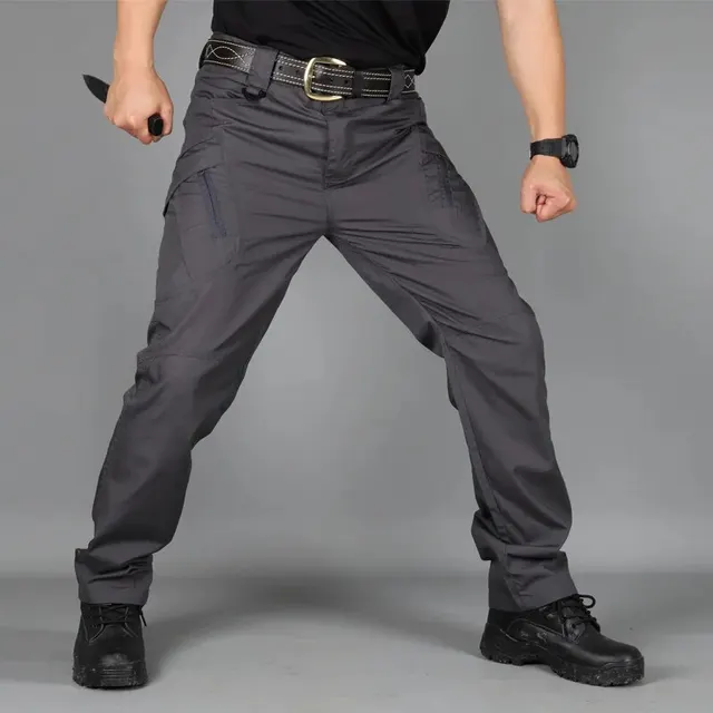 Pantalon tactique militaire Cargo pour hommes, imperméable, décontracté, résistant à l'usure, multi-poches, pour randonnée en plein air, travail 3