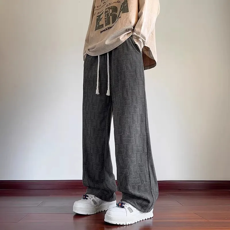 Thiened Fce Warm Casual Pants Men's Autumn Winter Trendy All-Match Loose Wear-Resistant Dirt-Resistant Long Trousers