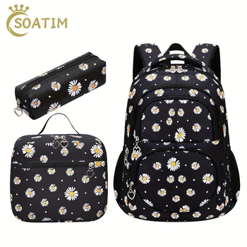 Waterproof Children School Bags Set For Girls Kids Backpack 3pcs Orthopedic Backpack Schoolbag Primary School Backpack Book Bag 1