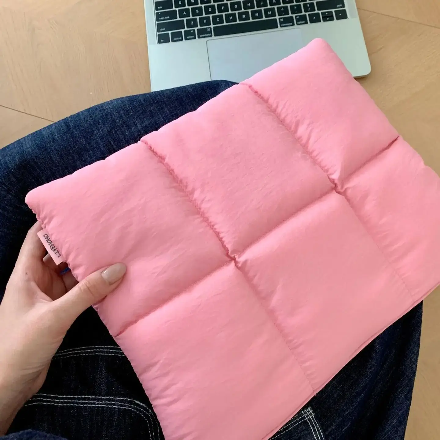 Quilted Puffy Laptop Bag Sleeve – Protective Notebook Pouch