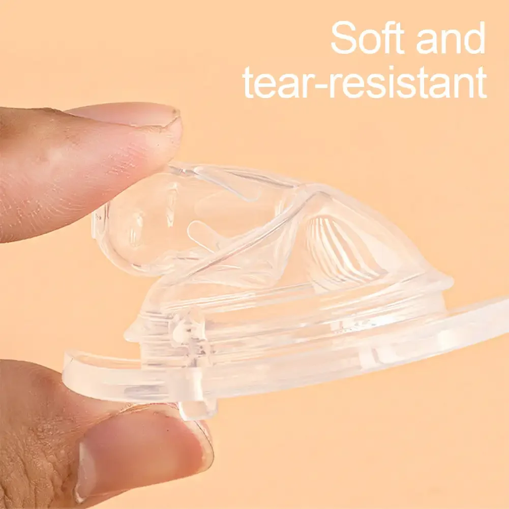 Silicone Pacifier Baby Wide Neck Soft Spiral Teat Nipple Circle Hole Cross Hole Care Bottles Natural Flow Nipples BPA Free