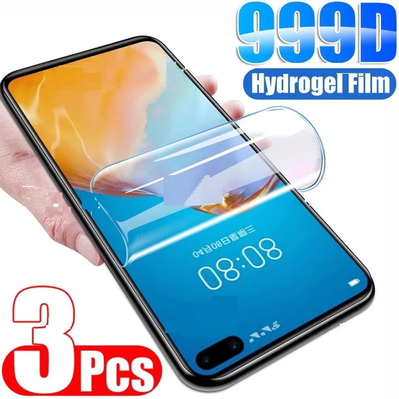 Pellicola Idrogel Da 3 Pezzi Per Huawei P60 P50 P20 Pro P10 Plus Pellicola Salvaschermo P9 Su Huawei P40 P30 Lite P Smart Z 2019 Pellicola Protettiva