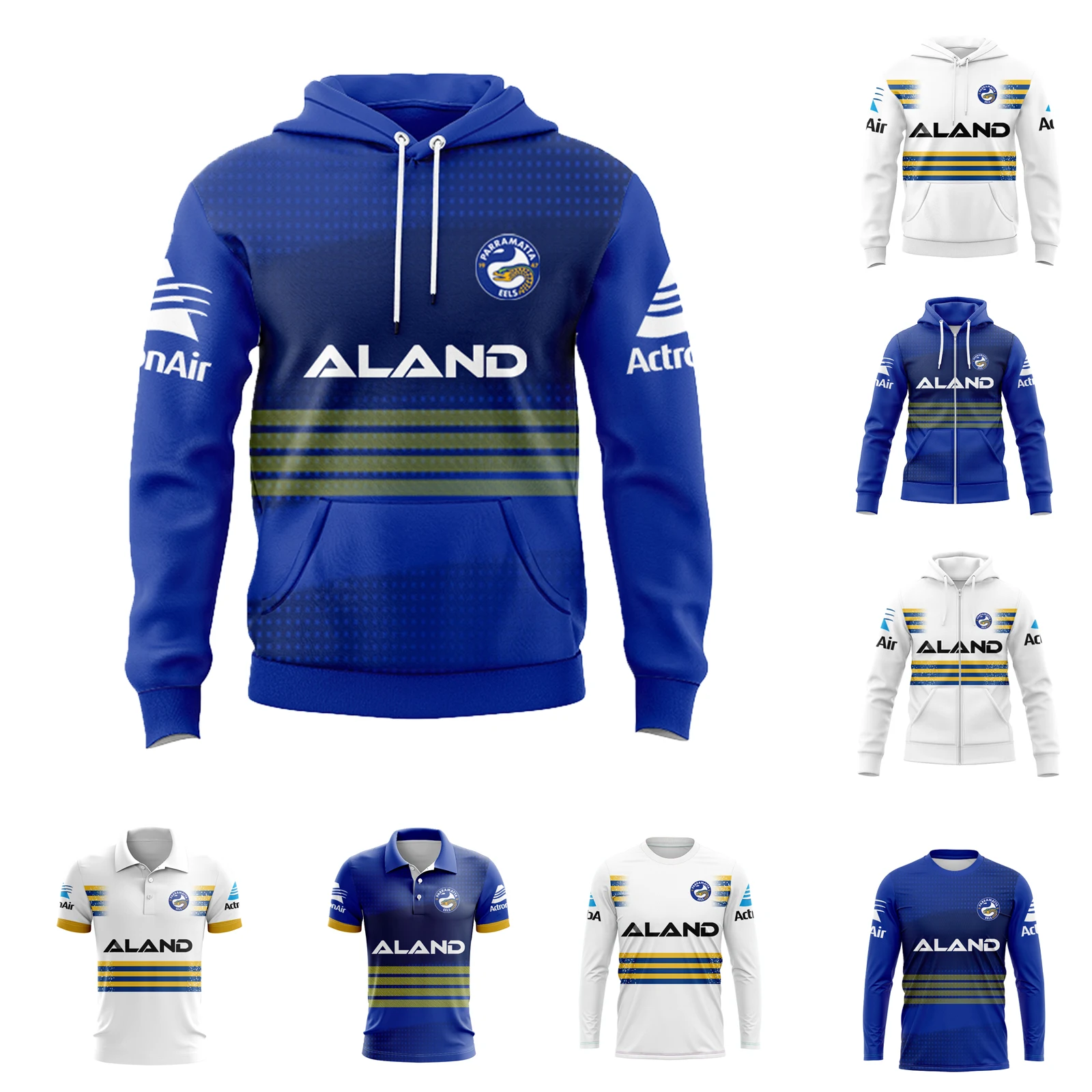 

2024 Parramatta Eels Men's Hoodie/Long Sleeve Rugby Jersey