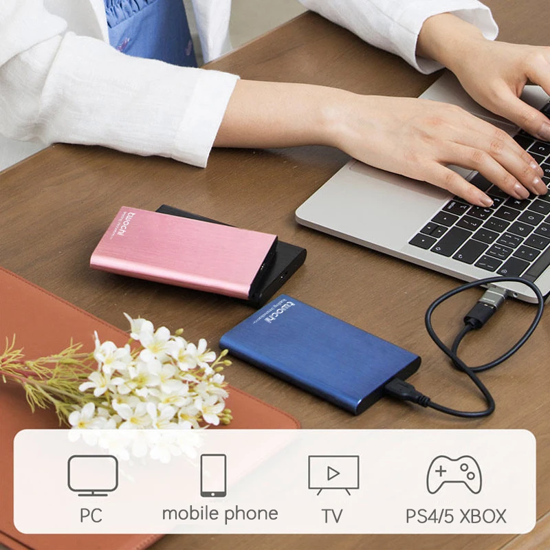TWOCHI-HDD 2.5 \'\'외장 드라이브 2 테라바이트 1 테라바이트 500GB USB3.0 HD 스토리지 휴대용 하드 디스크, One/Xbox 360/PS4/PS5/PC/Mac 포함