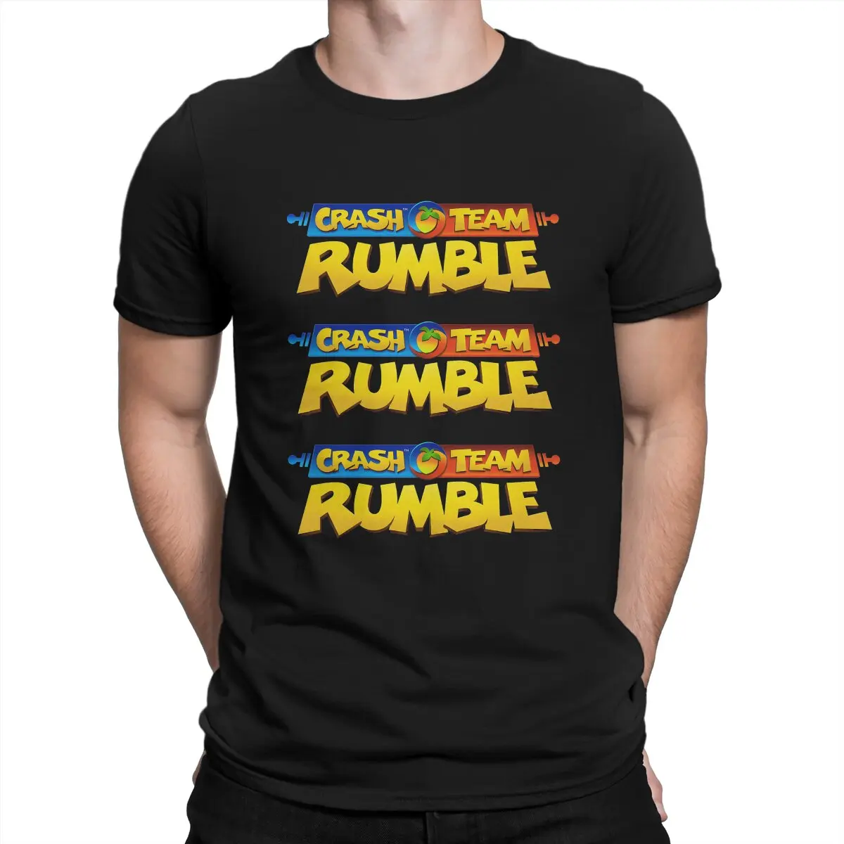 T-Shirt Da Uomo Team Rumble Pack Magliette Casual In Cotone Manica Corta Crash Team Rumble Game Magliette Girocollo Top Graphic