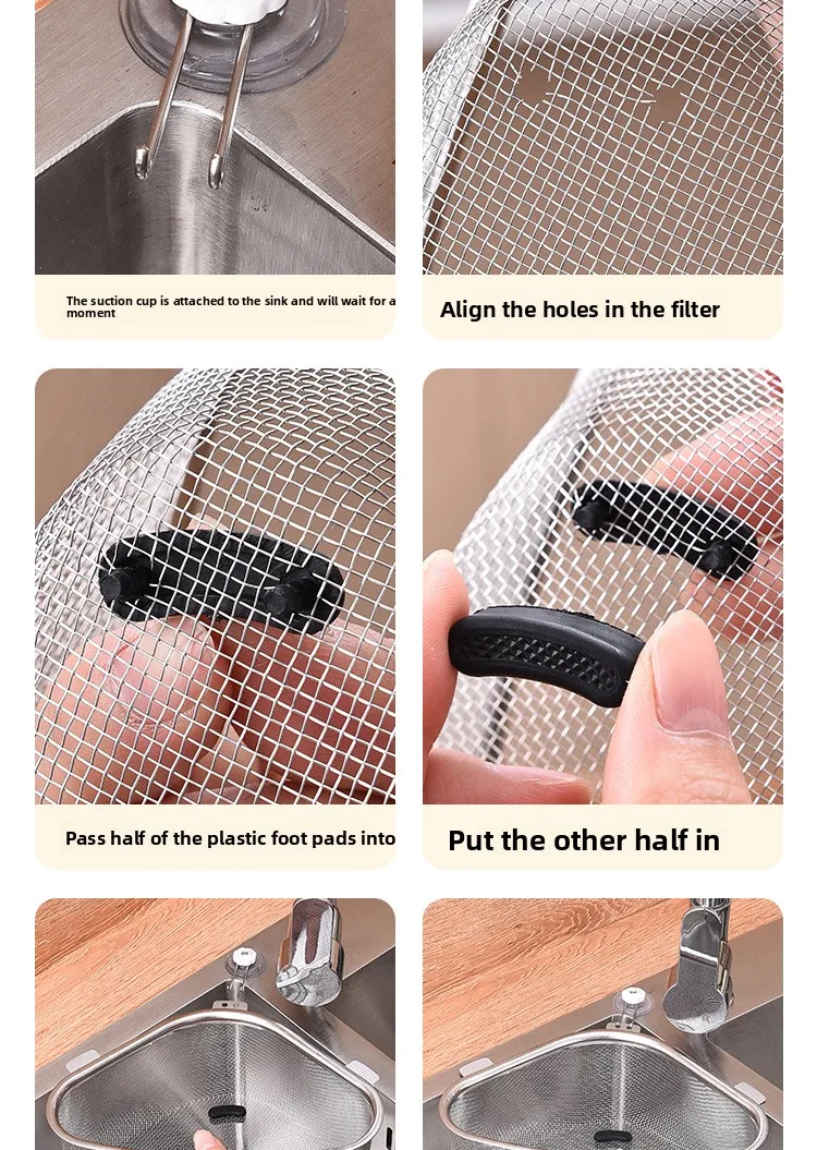 Stainless Steel Sink Storage Drain Basket, Dishwashing Sink Leftovers, Anti-Clogging Strainer Basket S7d04969f48654cf5b669fabe0fd04a9fA