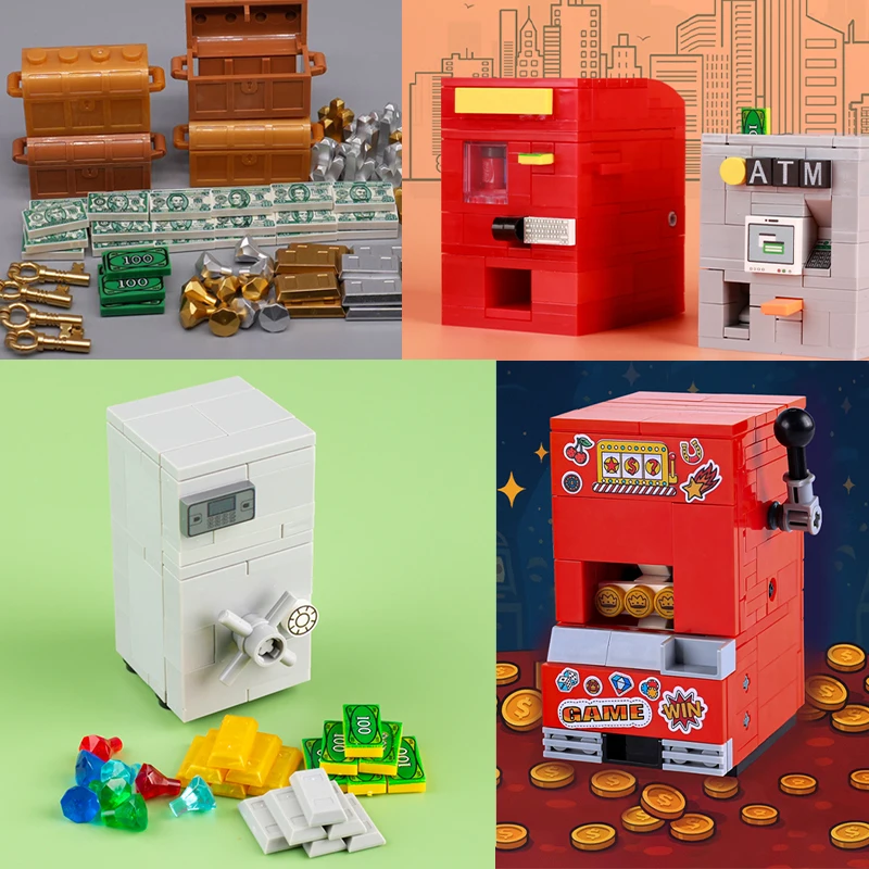 Mini jeux de construction: coffre-fort, ATM, machine à sous