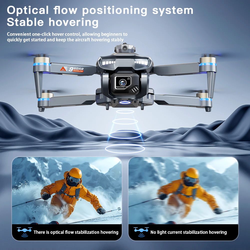 Per Xiaomi 2026 NUOVO AE19 Drone Con telecomando Evitamento Ostacoli 8K HD Doppia Fotocamera Brushless WiFi FPV Pieghevole Quadcopter - immagine 5
