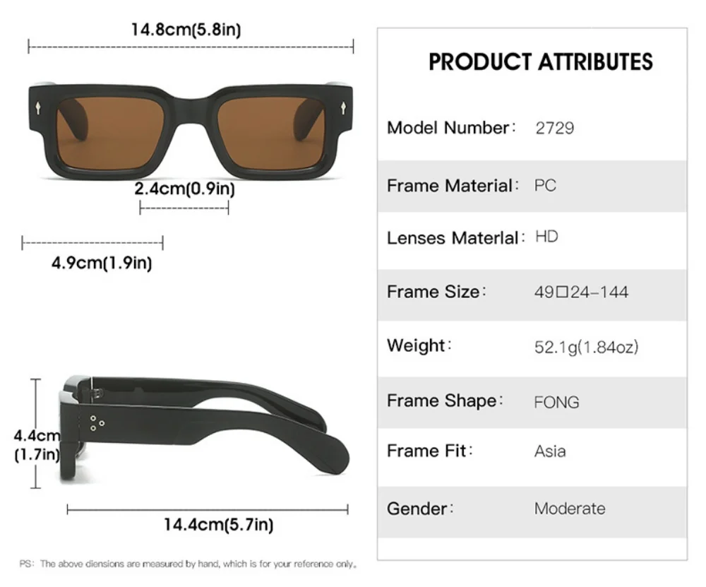 Vintage Small Square Sunglasses Women Men Fashion Retro Thick Edge Frame Luxury Male Sun Glasses Shades UV400 Eyeglasses fashion sunglasses